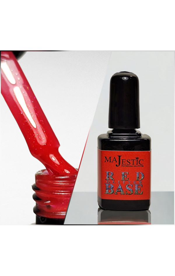 BASE RED GLITTER 10ML