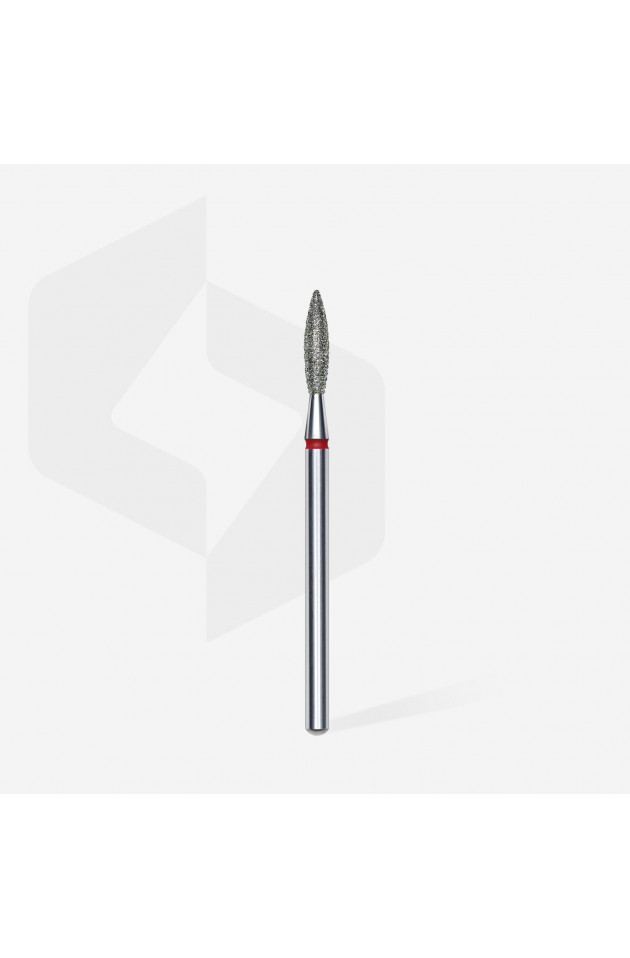 Fresa diamantada tipo llama roja...